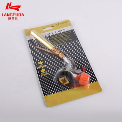真鍮の安全キャンプの20cm携帯用ブタンのガスのトーチ